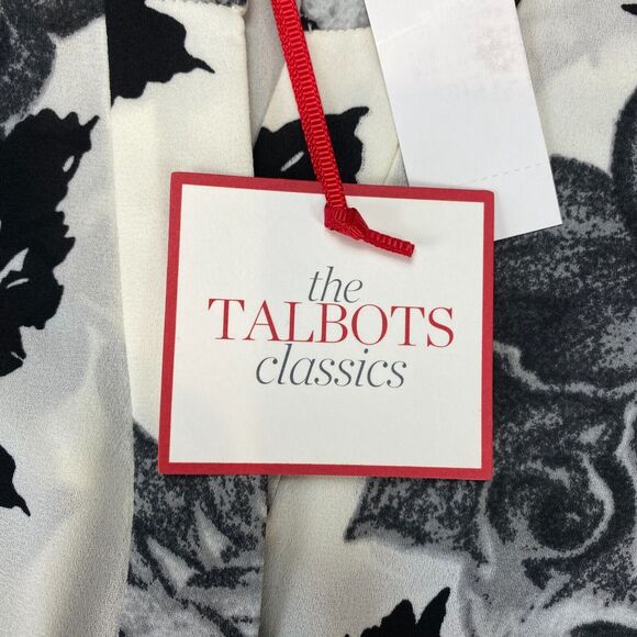 Talbots Blouse Top Womens Petite XS Rose Floral 3/4 Sleeve Classic Fit MSRP $89 - Picture 8 of 13